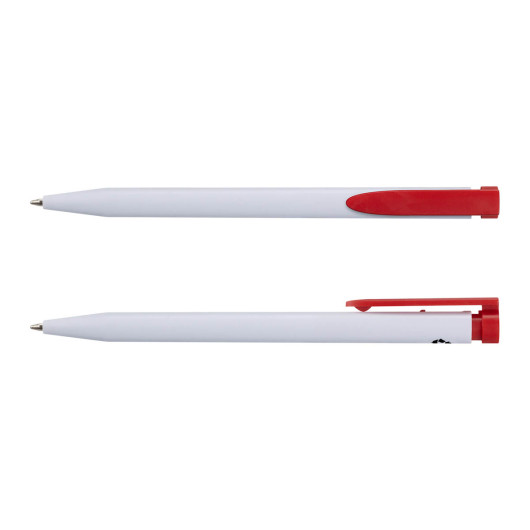 Recycled ABS Plastic Pens White Red
